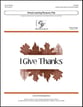 I Give Thanks Unison choral sheet music cover